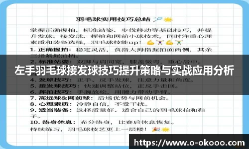 左手羽毛球接发球技巧提升策略与实战应用分析